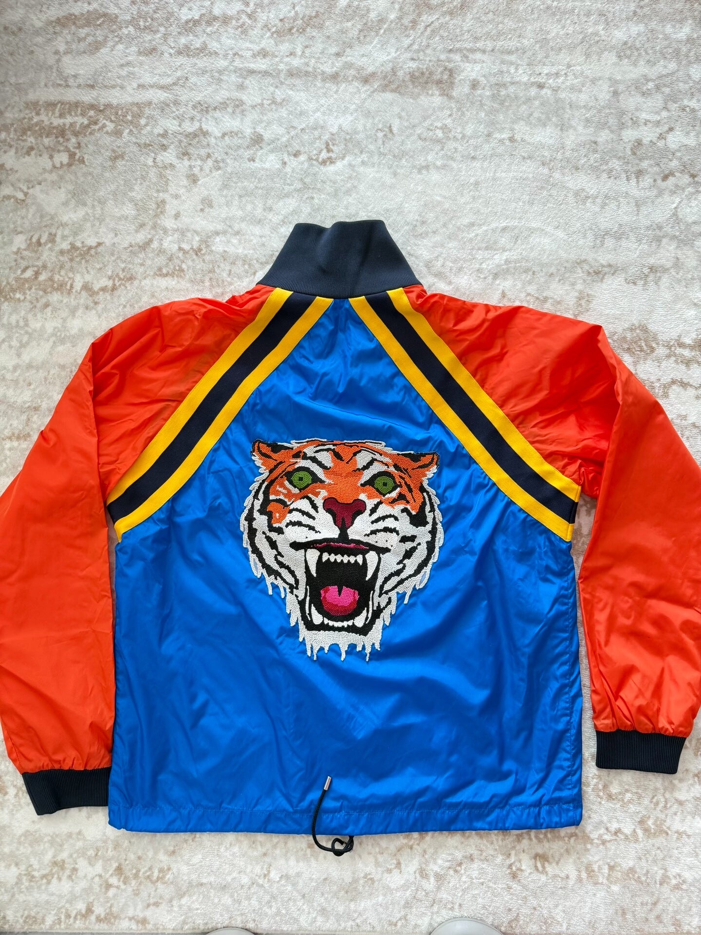 gucci tiger embroidery varsity jacket for sale