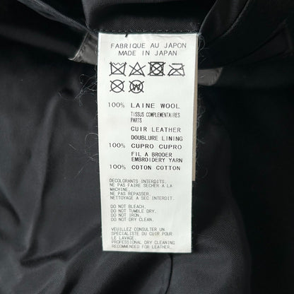 yamamoto black suit jacket with pleats