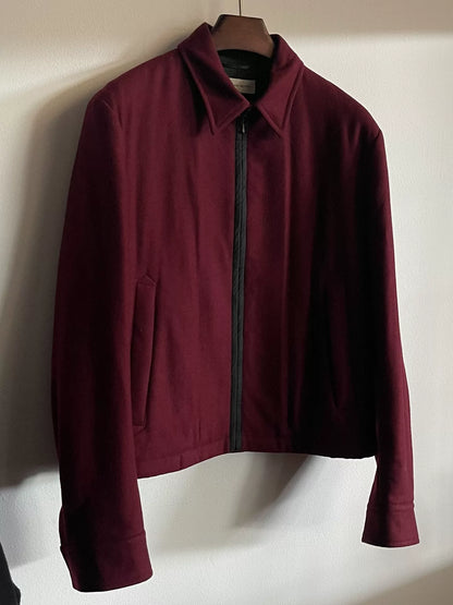 Dries Van Noten Wool Jacket in Burgundy