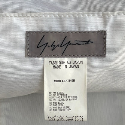 Yohji Yamamoto Leather Square Tote Bag
