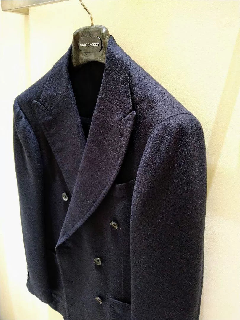 navy double-breasted ring jacket