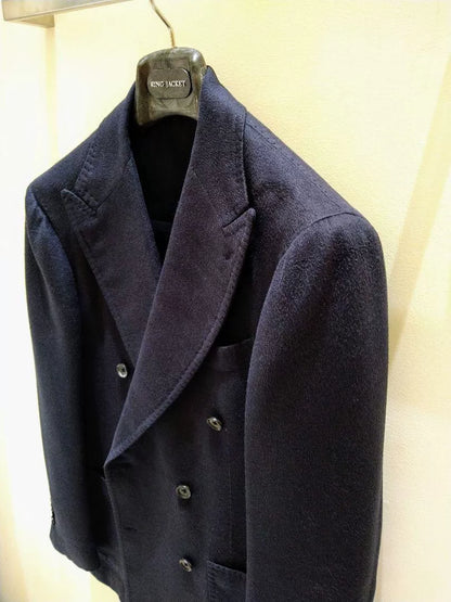 navy double-breasted ring jacket