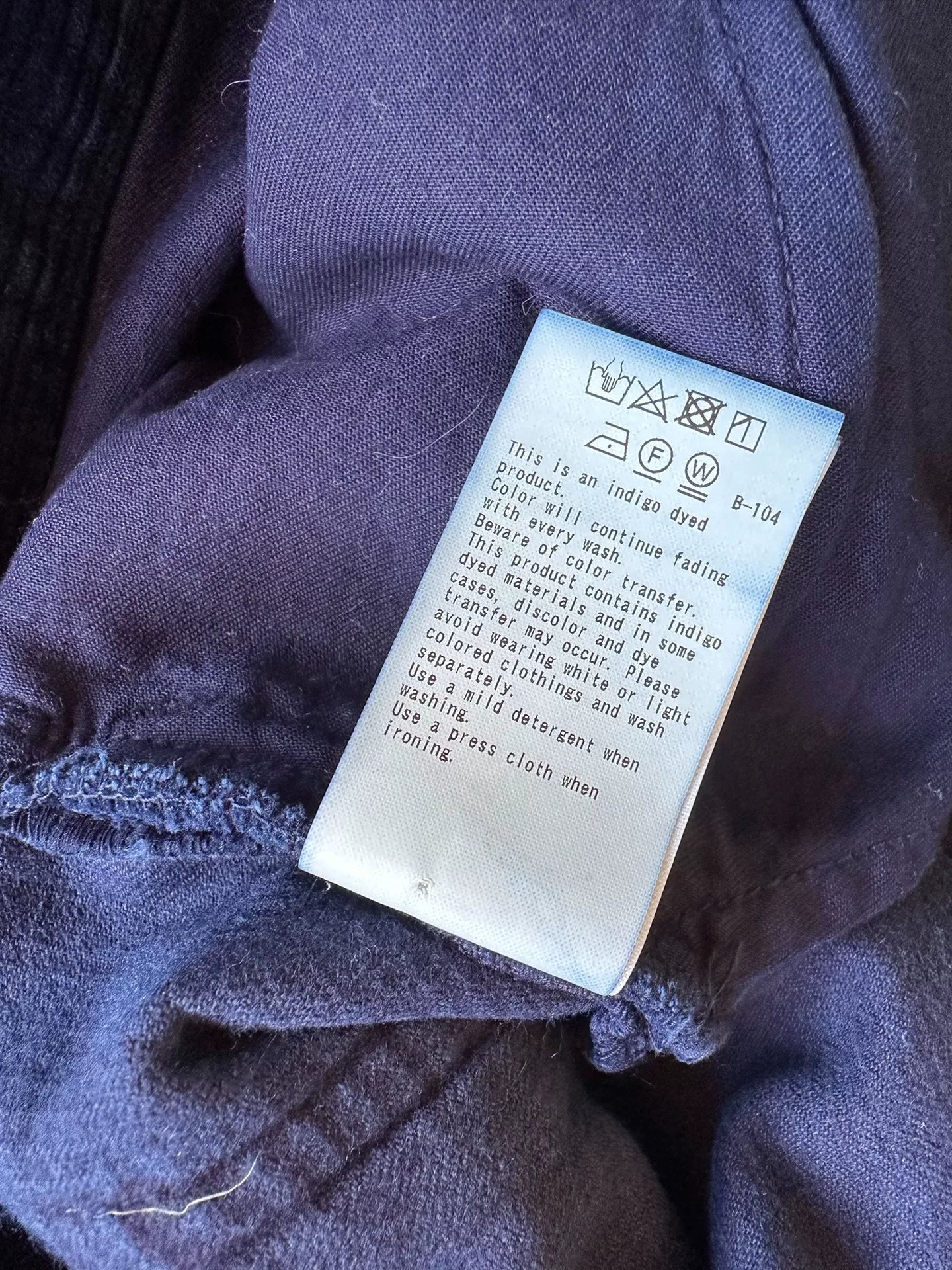 blue blue japan indigo corduroy pants