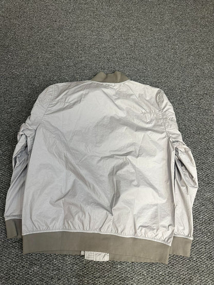 stone island 3l tc jacket in silver gray