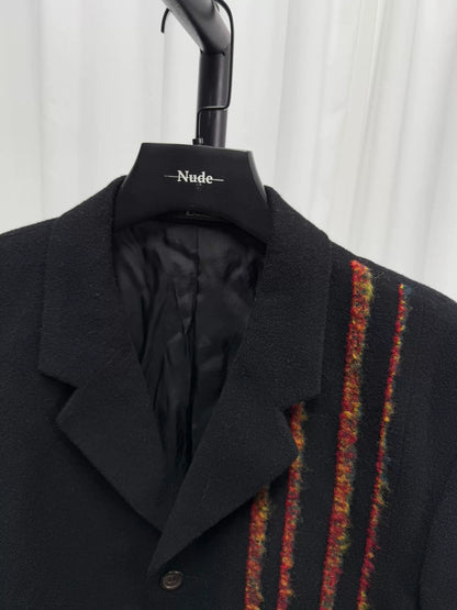 yohji yamamoto men's LQMEN jacket with stripes