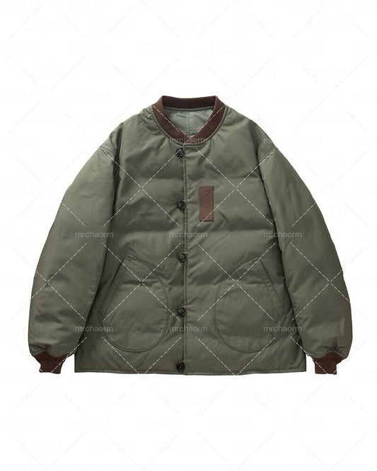 visvim corps down jacket in green