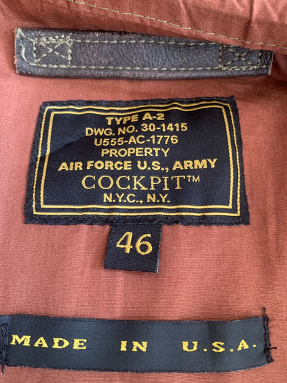 Cockpit A2 Distressed Horsehide Leather Jacket