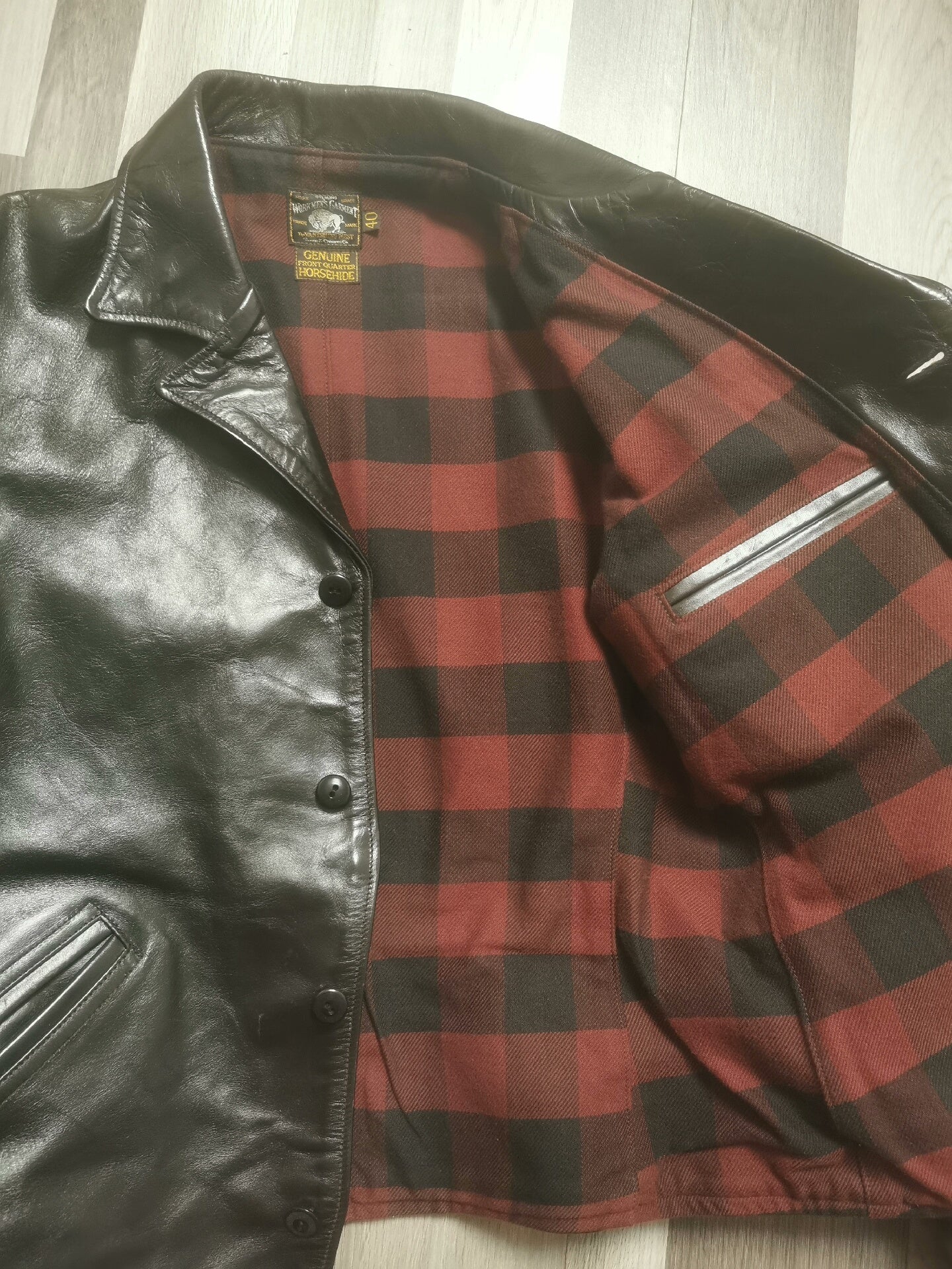 Classic Black Leather Jacket by Freewheelers