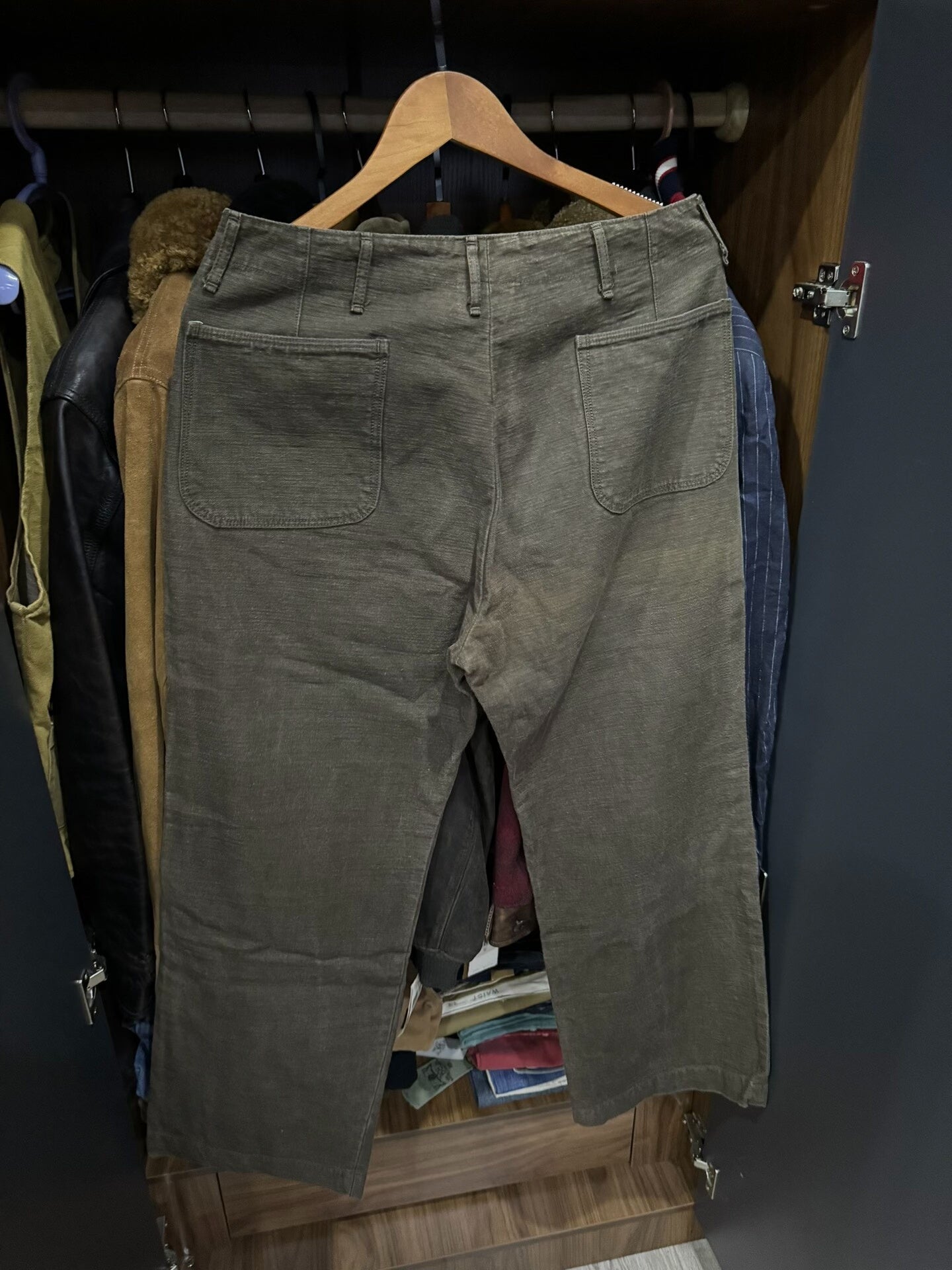 kapital khaki loose work pants