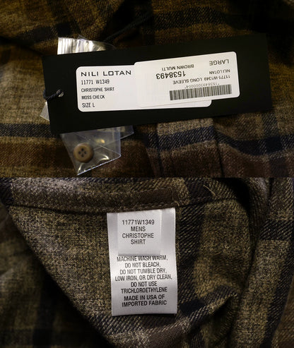 checked cotton-flannel shirt by nili lotan