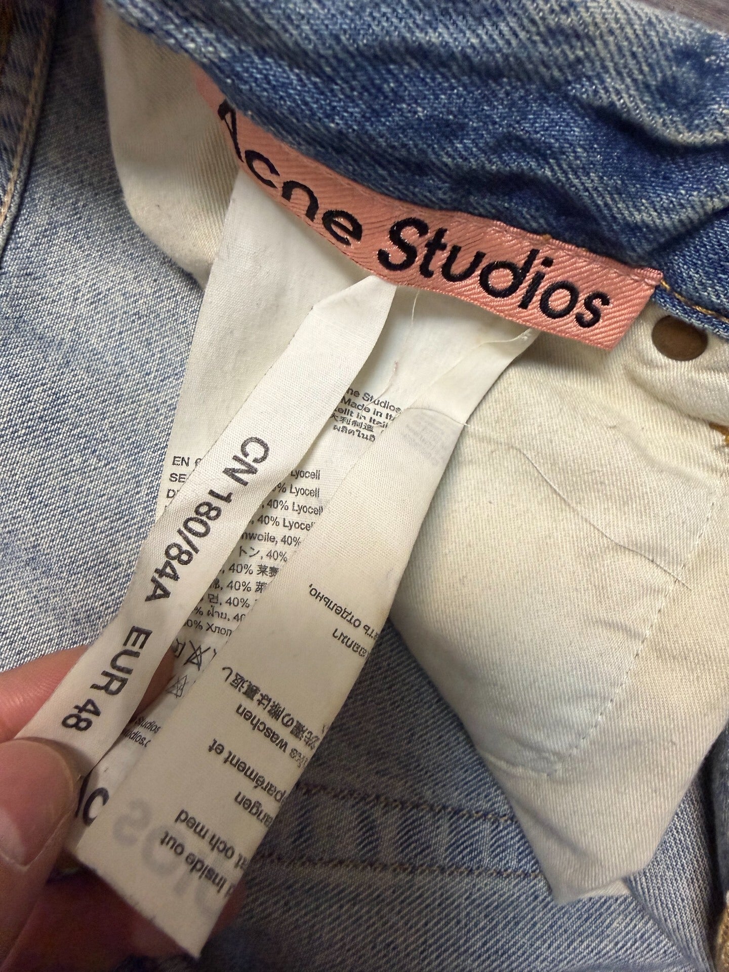 Acne Studios Blue Baggy Denim Jeans