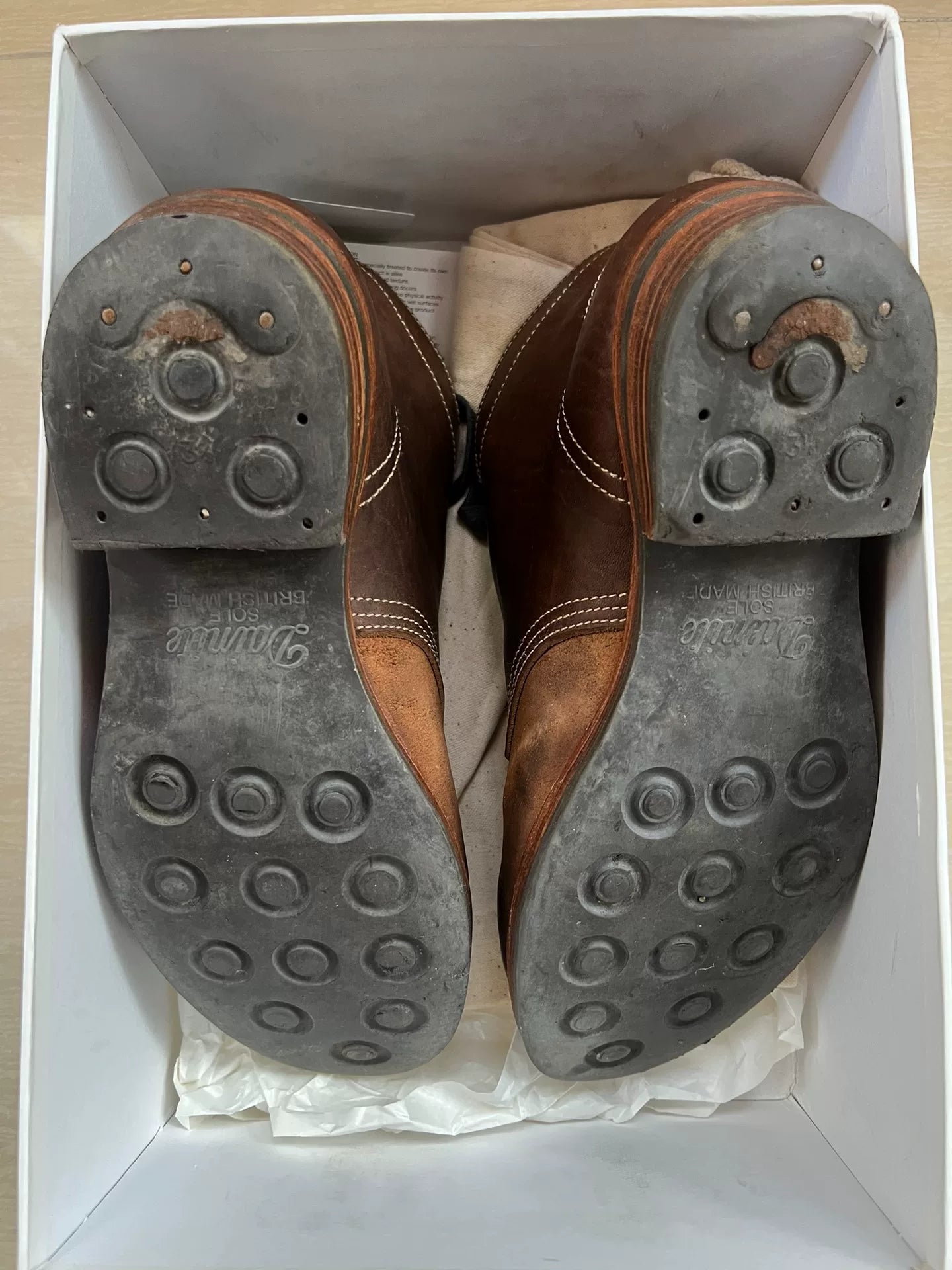 visvim brigadier boots mid-folk brown leather