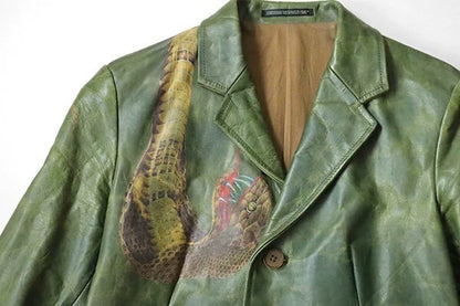 Yohji Yamamoto Cobra Skin Leather Jacket