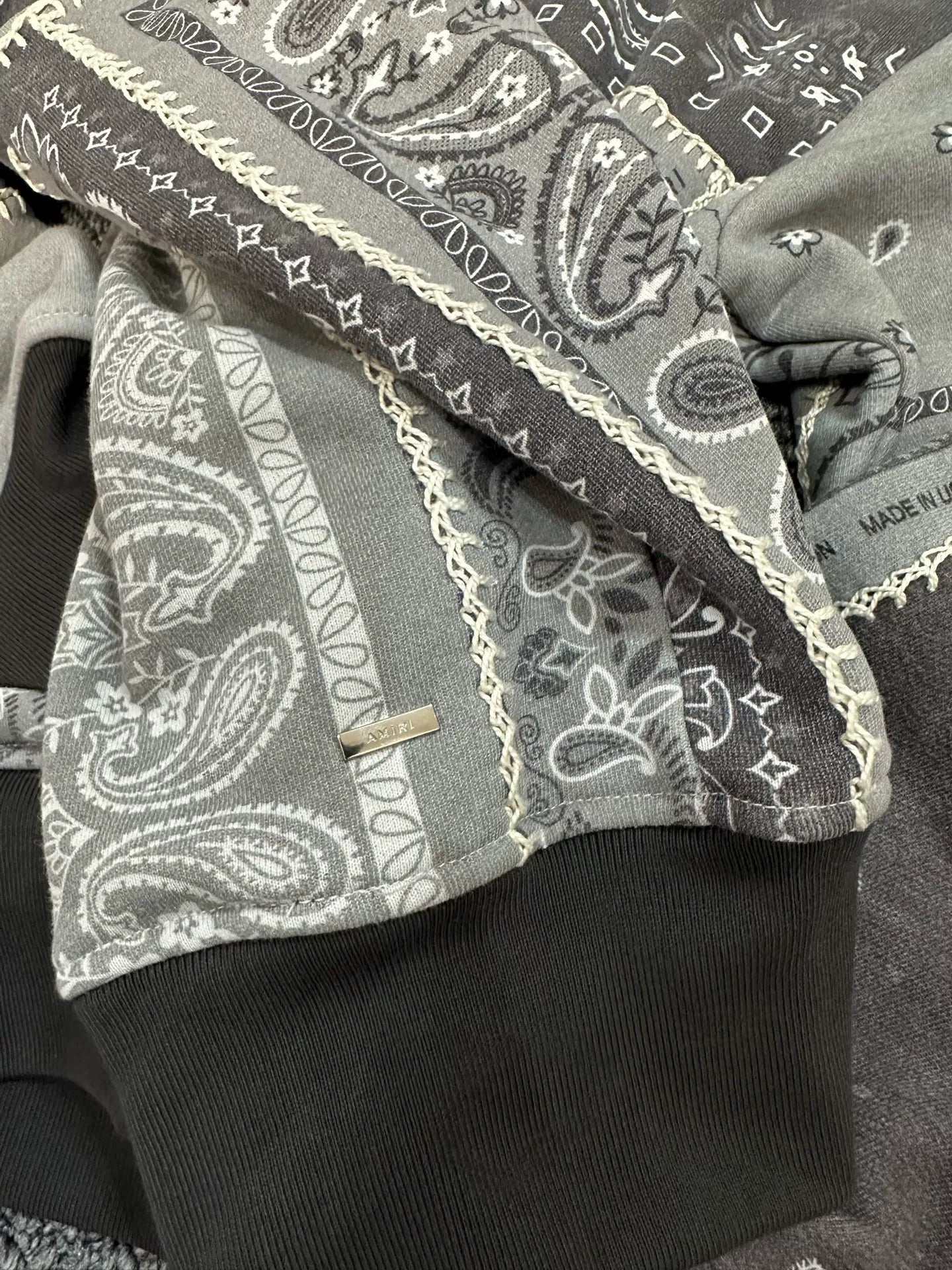 Amiri Paisley Patchwork Hoodie