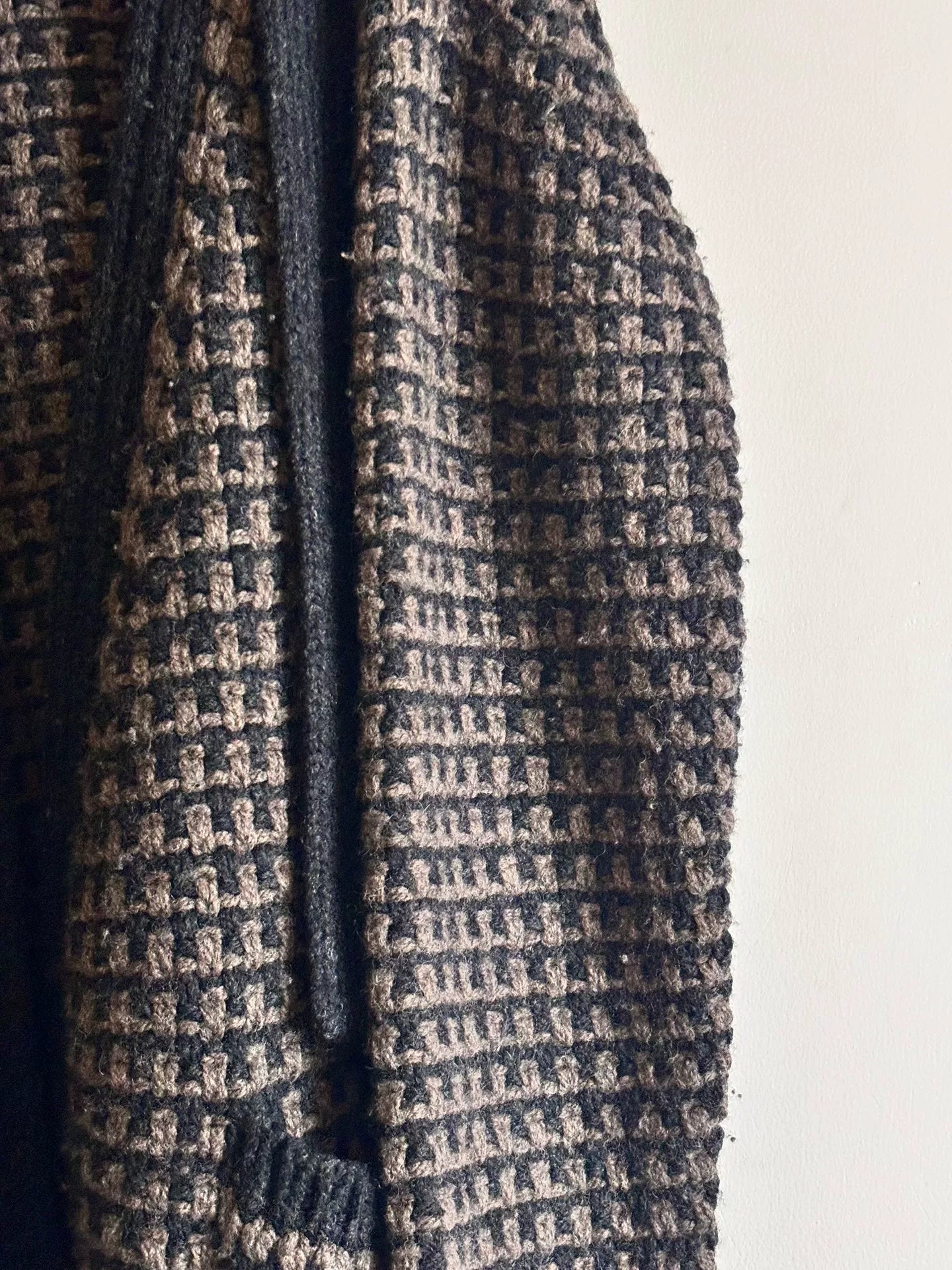 handcrafted wool long coat by Dries Van Noten