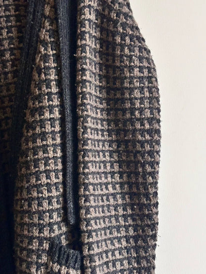 handcrafted wool long coat by Dries Van Noten