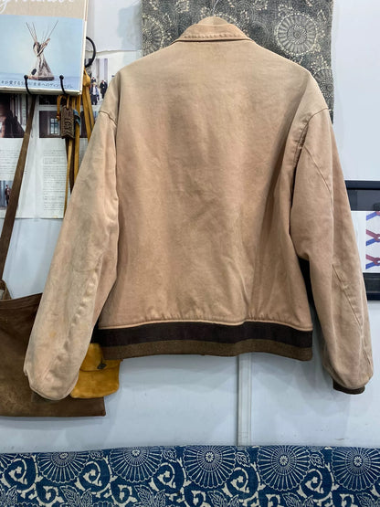 visvim byron drivers jacket in pink