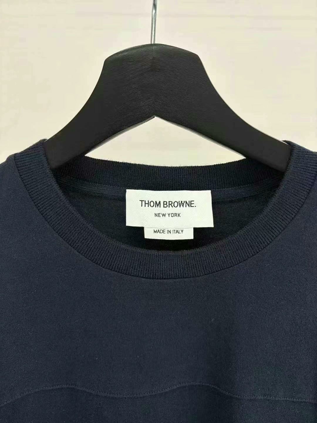 thom browne long sleeve striped t-shirt