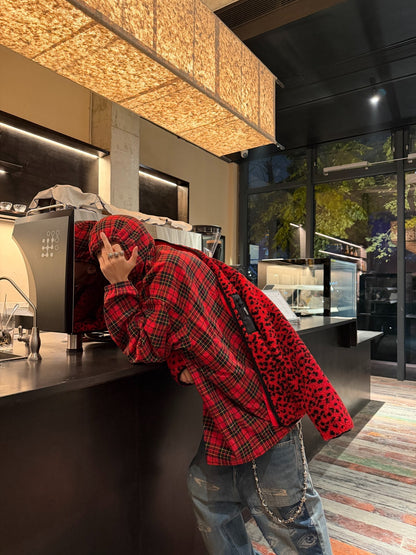 Balenciaga Plaid Hooded Shirt