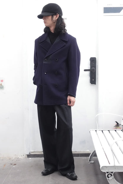 alexander mcqueen double-breasted wool blend coat