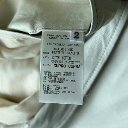 Yohji Yamamoto White Leather Suit Jacket