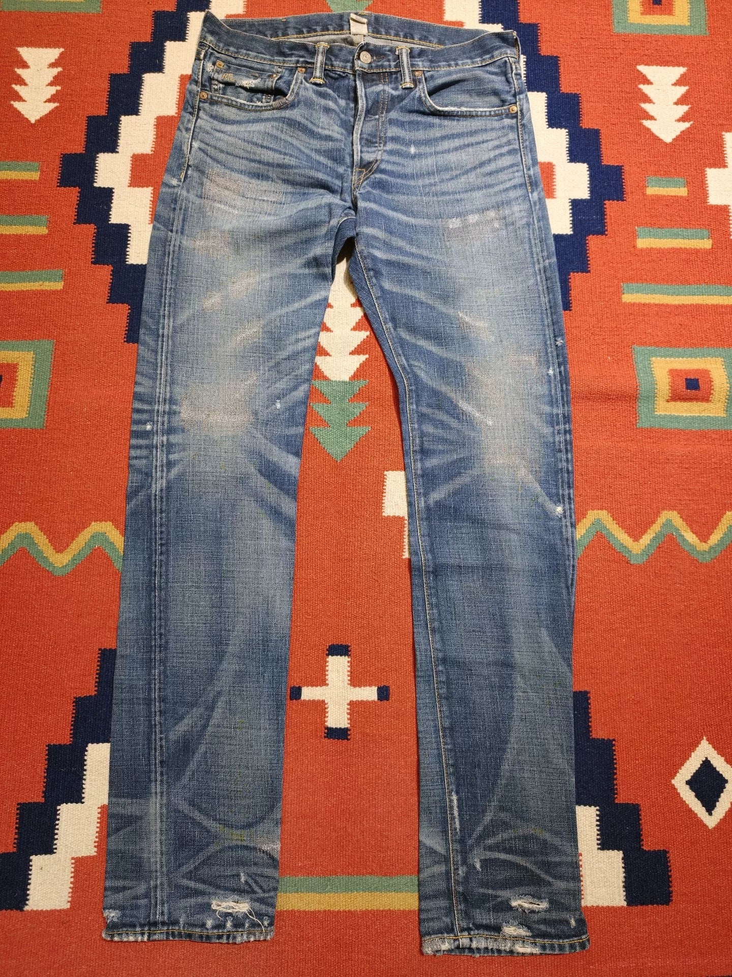RRL Selvedge Yellow Mud Dyed Jeans
