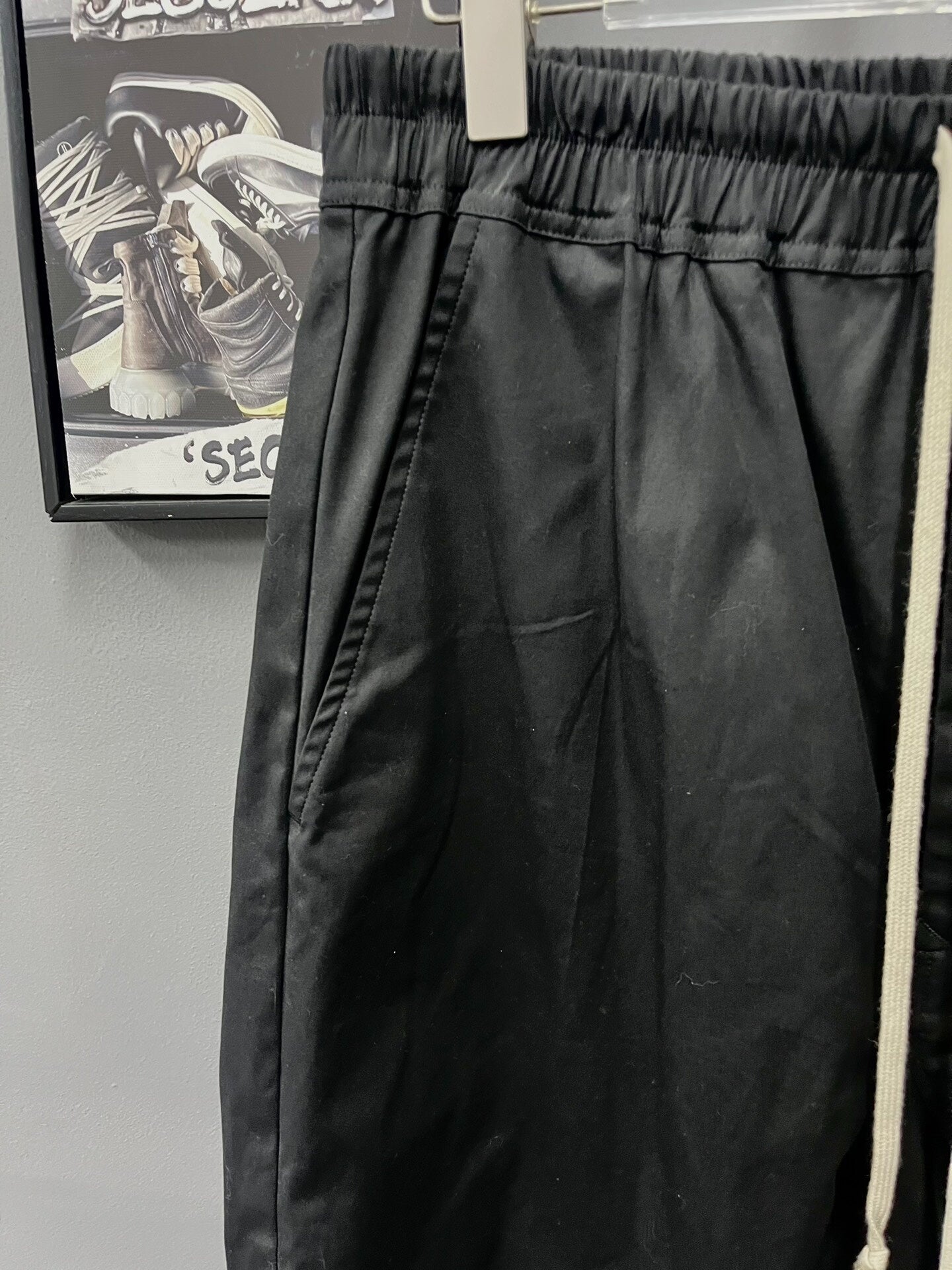 Rick Owens Main Line Cropped Black Pants