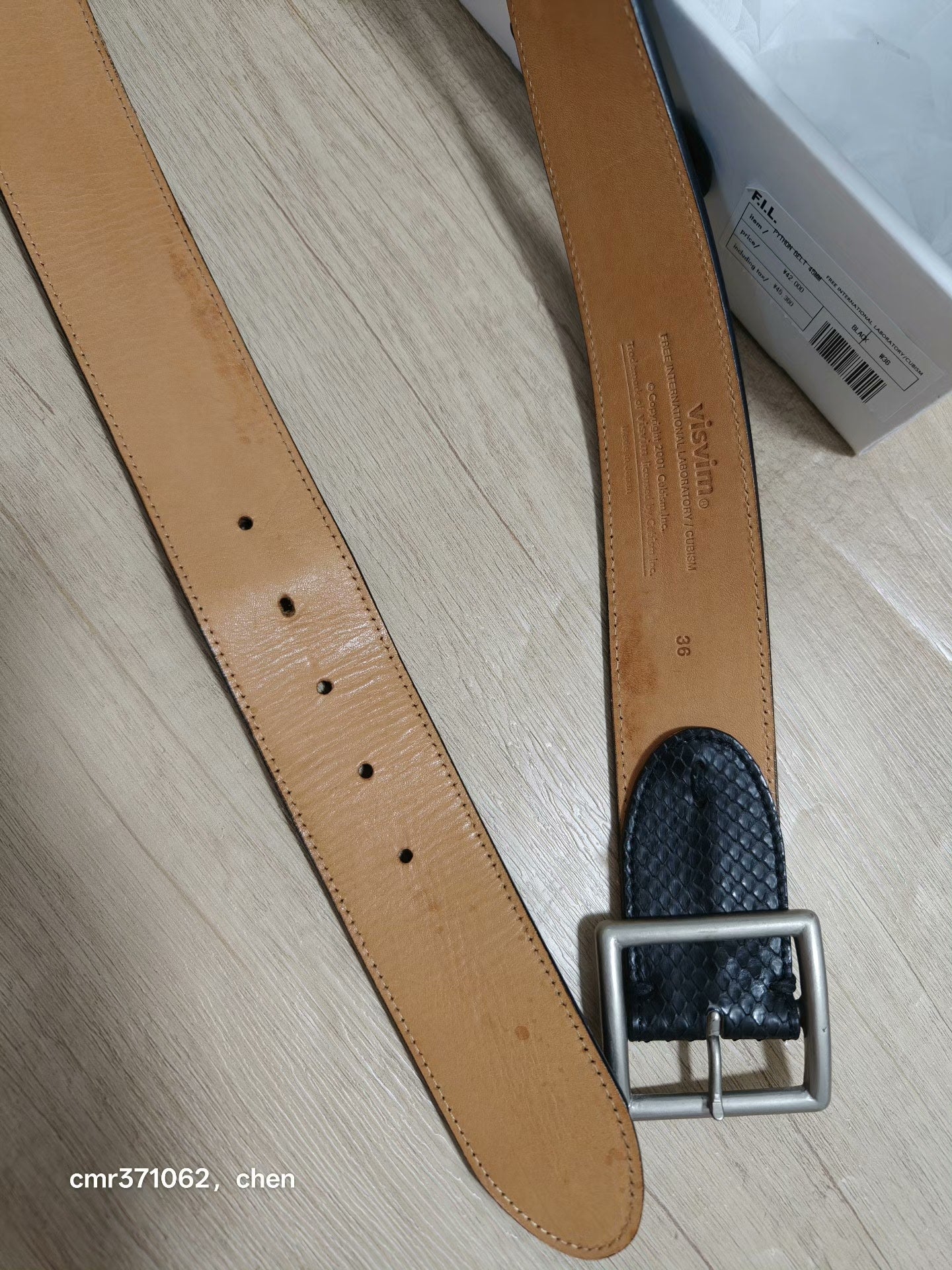 visvim 18ss Python Belt 45mm