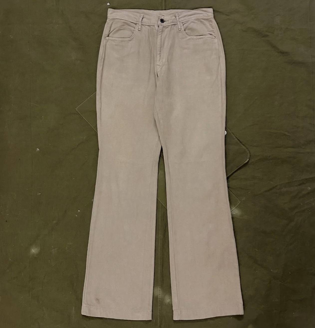 Vintage Kapital Beige Canvas Flare Pants