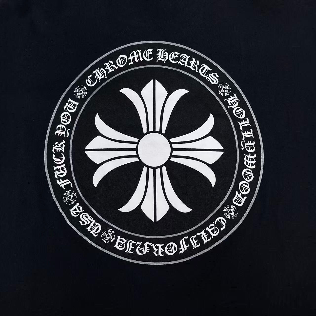 chrome hearts black short sleeve t-shirt