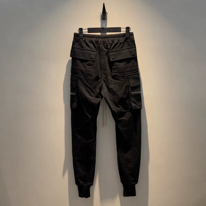 rick owens drawstring tapered long pants
