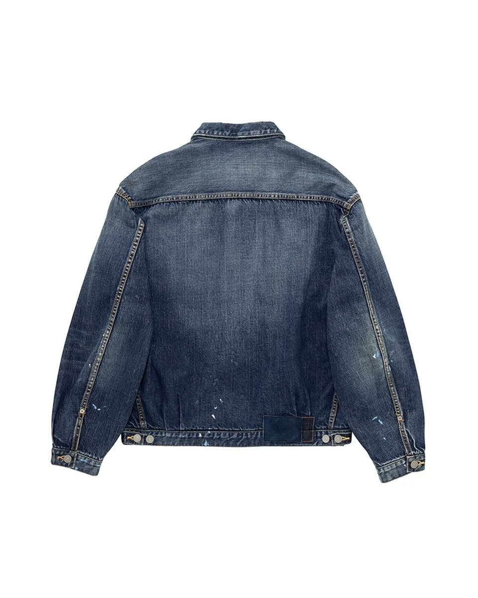 VISVIM 101XX DMGD Blue Denim Jacket