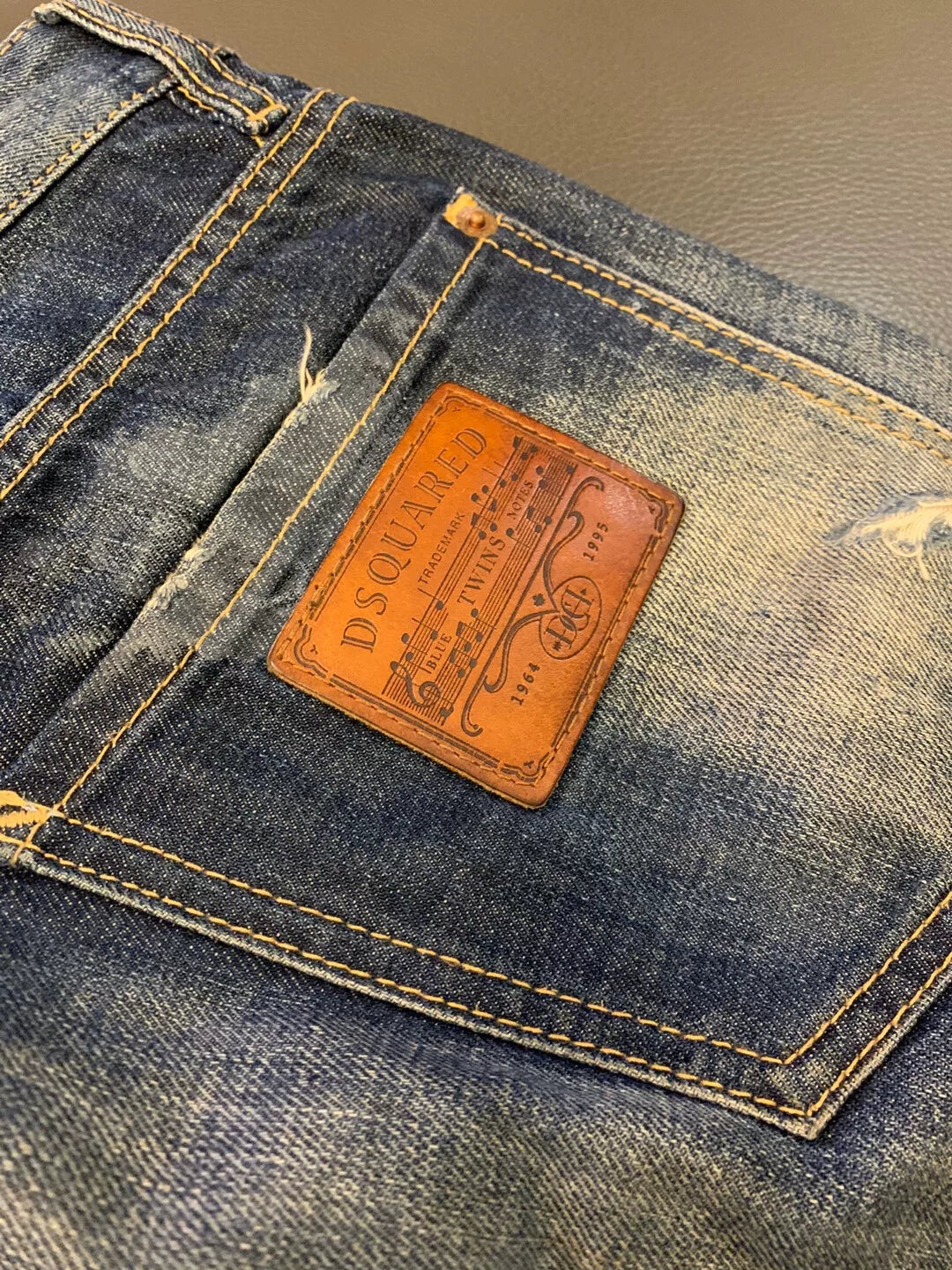 distressed dsquared2 denim jeans for men