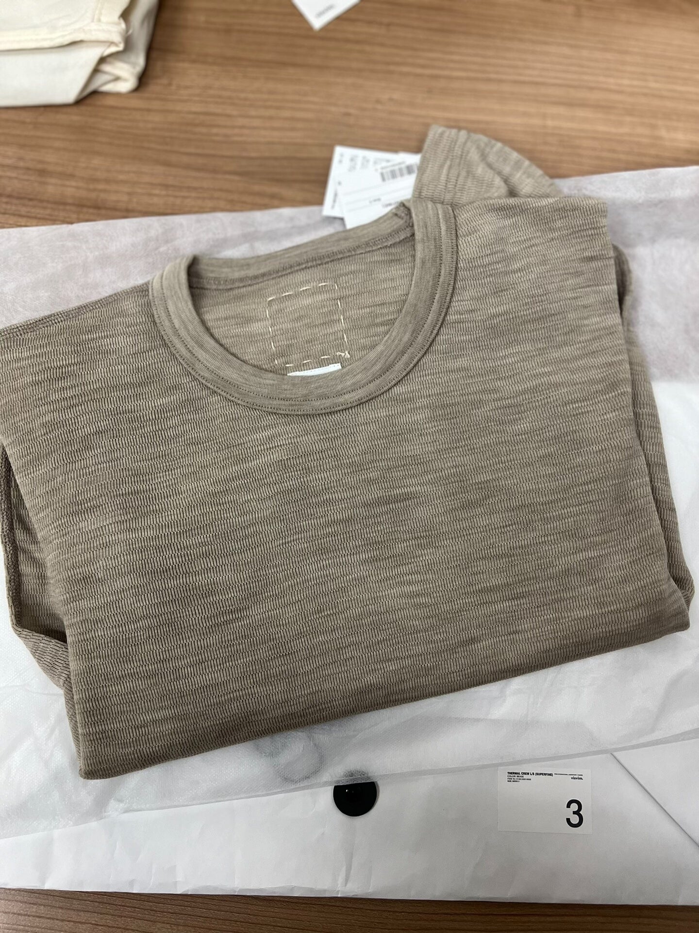26SS VISVIM THERMAIL CREW SUPERFINE
