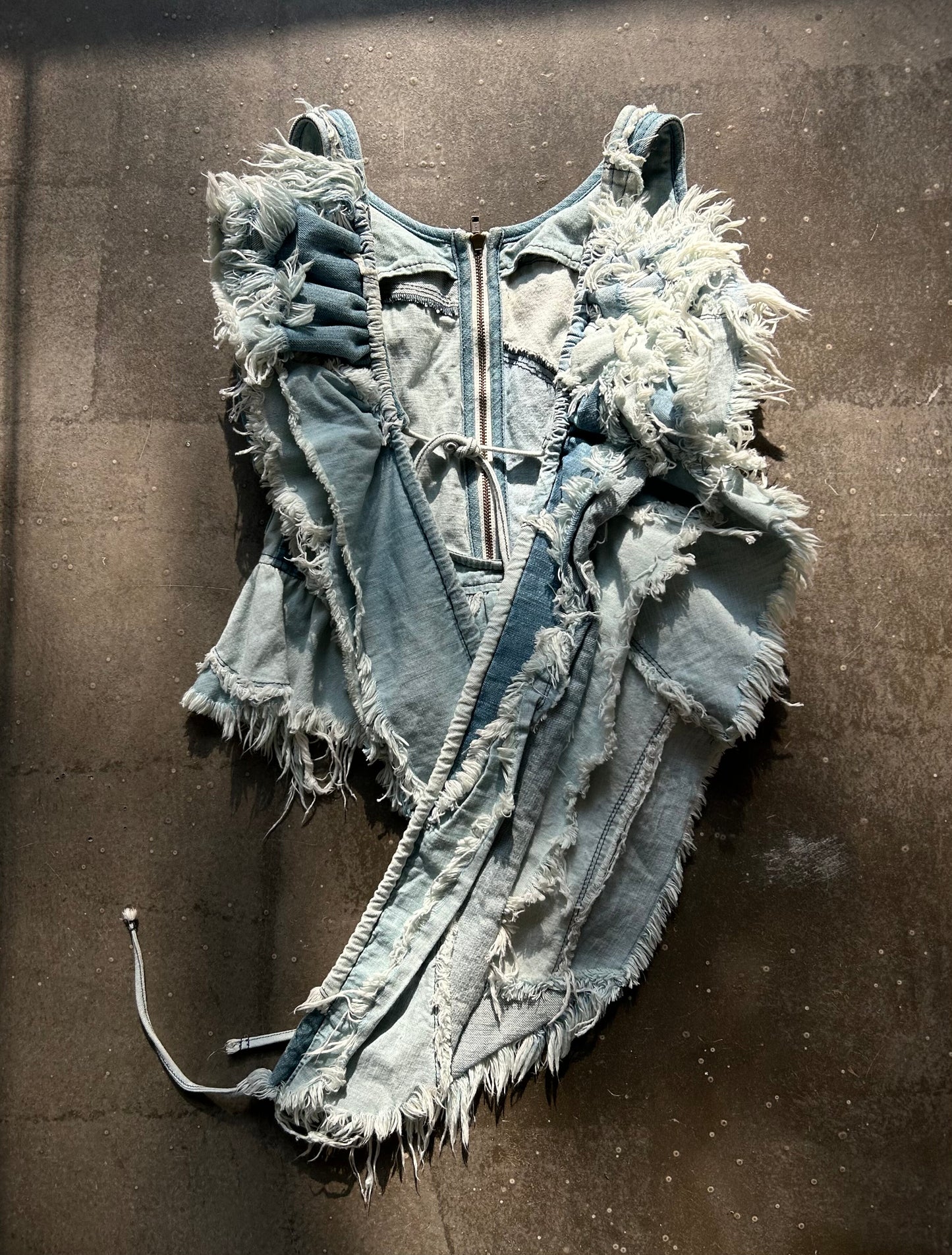 Nozomi Ishiguro Distressed Denim Vest