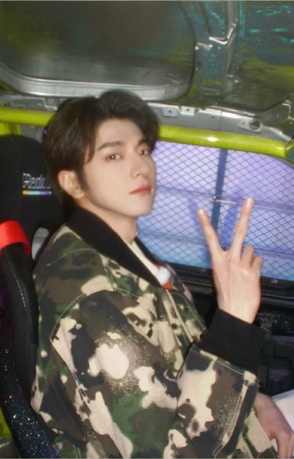 army green camouflage jacket with logo