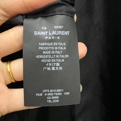 Saint Laurent Black Gold Thread Lapel Blazer