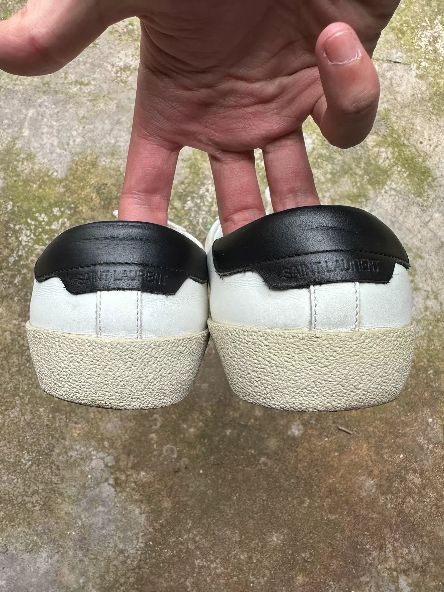 Saint Laurent Paris Leather White Shoes