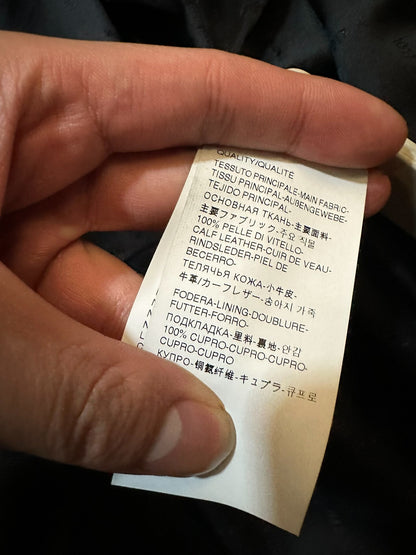 black leather shirt jacket with unique texture