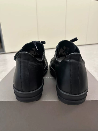 Rick Owens x Converse Black Leather Sneakers