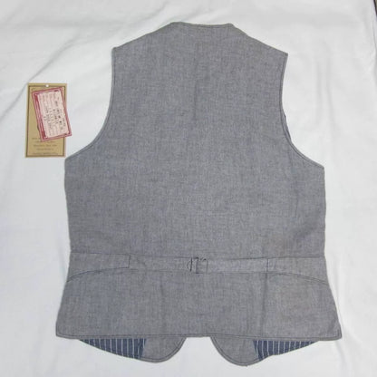 Freewheelers Linen Cotton Vest Size 40