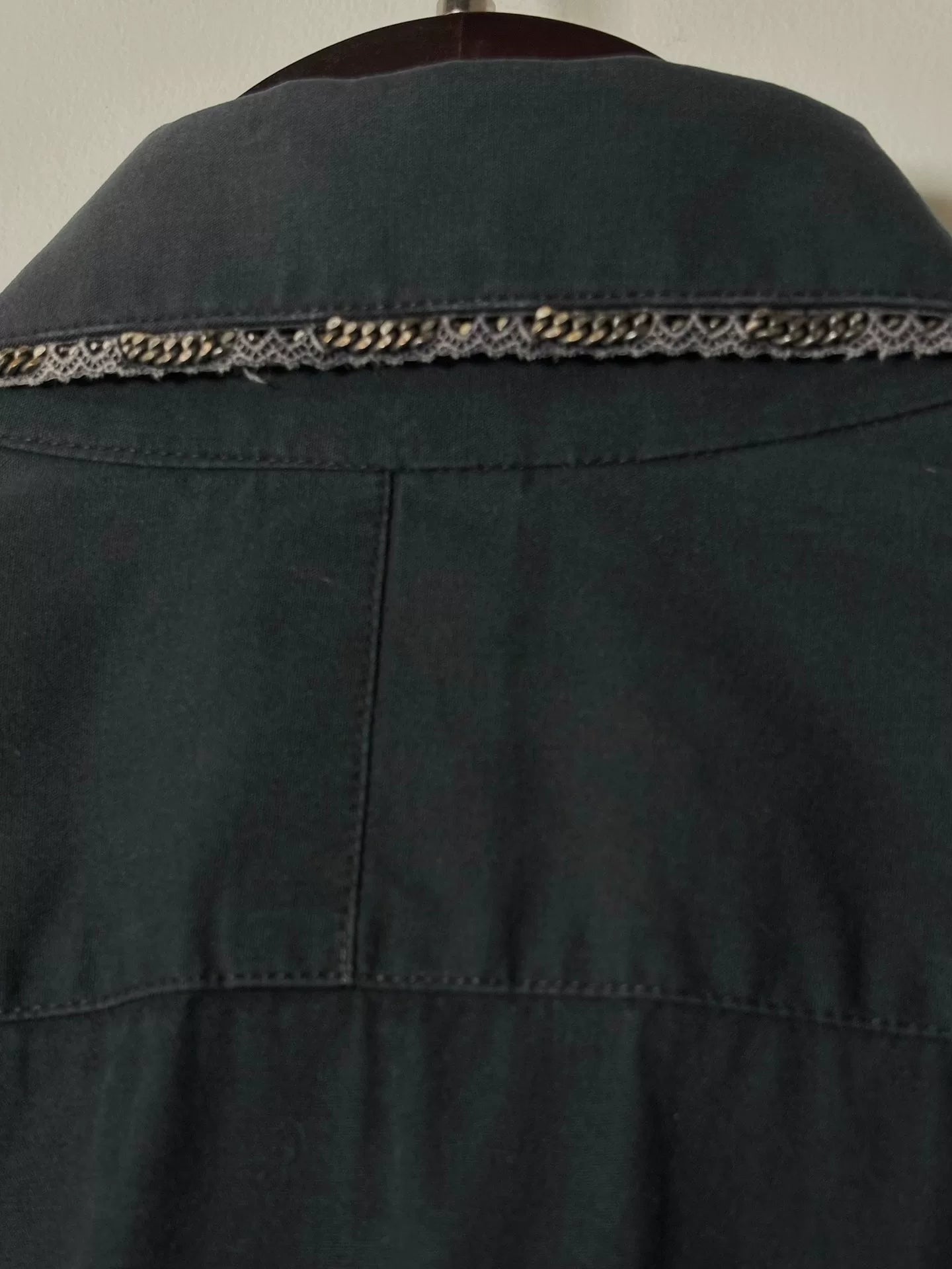 alexander mcqueen 2006 metallic lace shirt