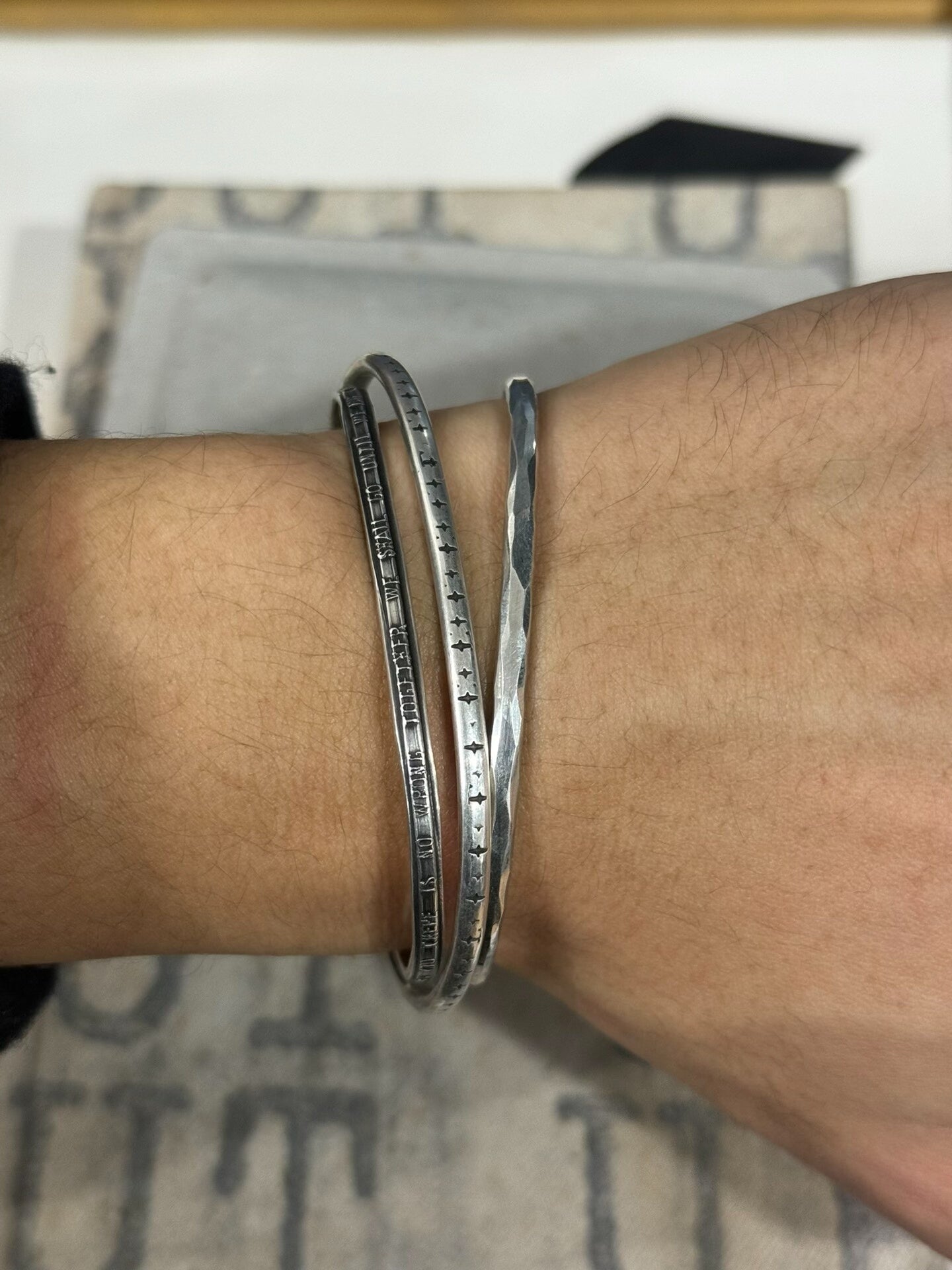 Werkstatt Munchen Silver Bangle Bracelet S Size