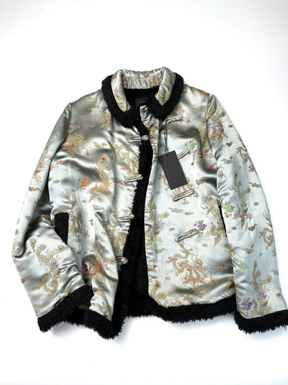undercover silk brocade jacket with frog buttons