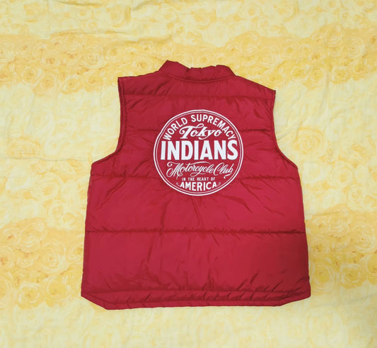 tokyo indians racing vest red embroidered logo