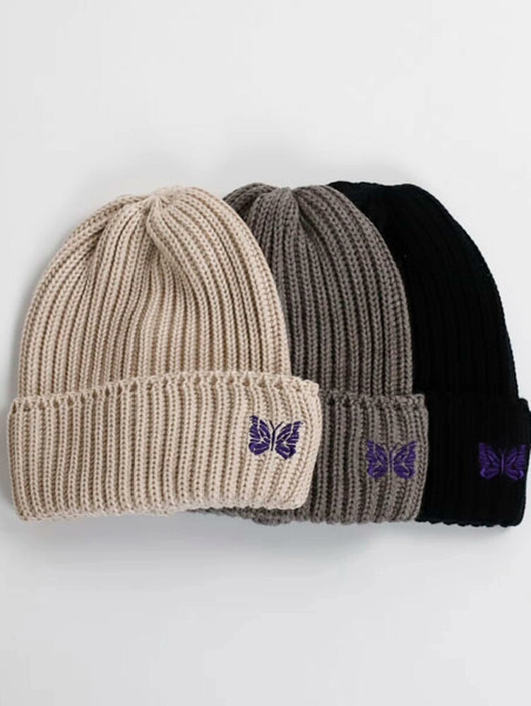 NEEDLES Wool Butterfly Embroidered Watch Cap