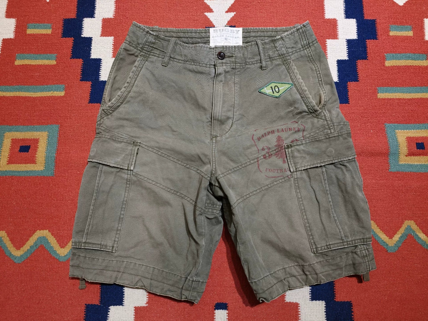 Early Heavyweight RRL Distressed Cargo Shorts