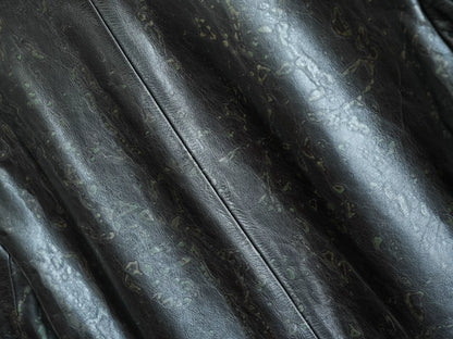 yohji yamamoto limited edition patterned leather jacket