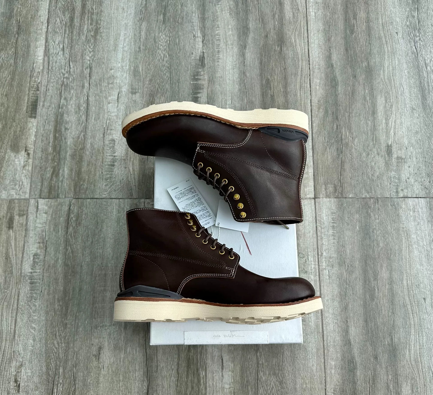 visvim virgil folk boots in dark brown
