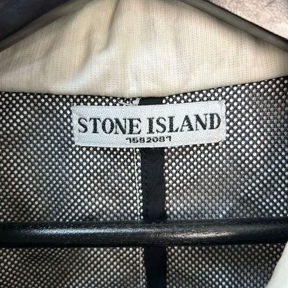 stone island white label jacket for outdoor use